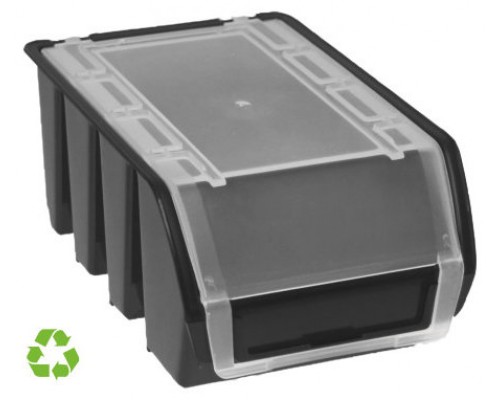 GAVETA SOSTENIBLE CON TAPA 0,9 LITROS 16x11,5x7,5 CM NEGRO ARCHIVO 2000 CP14900316C NE (Espera 4 dias)